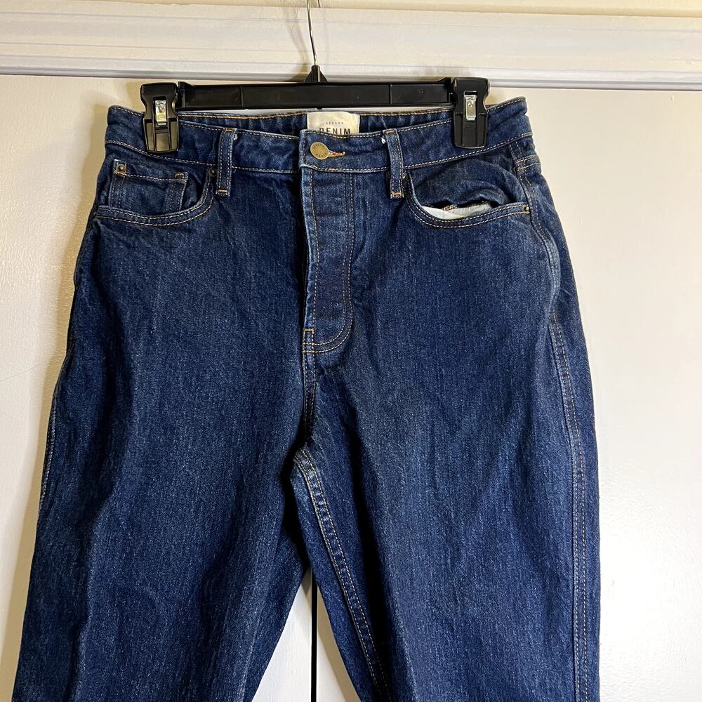 Sezane Le Brut Jeans size 38 6 Blue Cotton - Picture 5 of 9